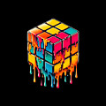 Rubik's Cube Melting Rubik's Cube