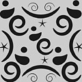 Symbolic Pattern Black and Grey